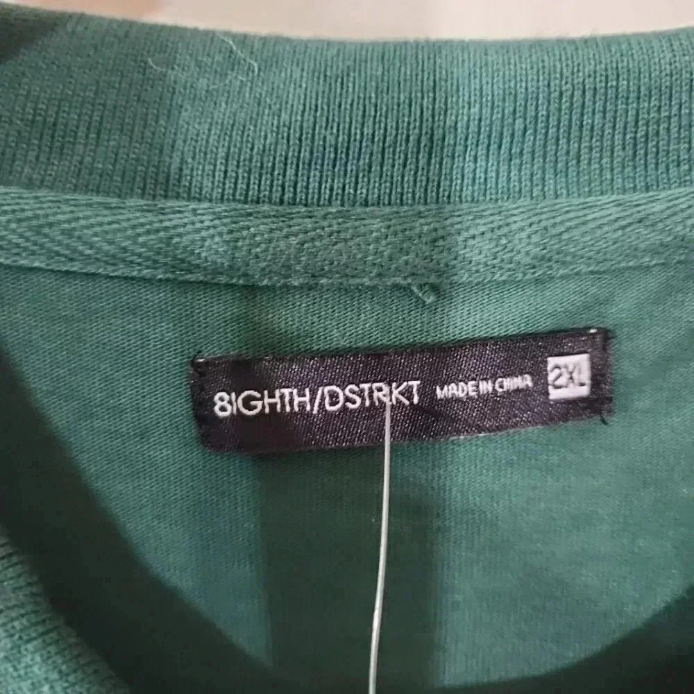 8ighth Dstrkt Mens Medium Green Polo Shirt Duck. Brand New with tags. Size 2xl - Picture 4 of 6